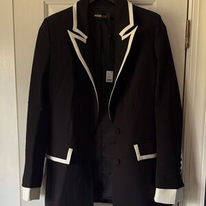 Black Blazer with White Trim